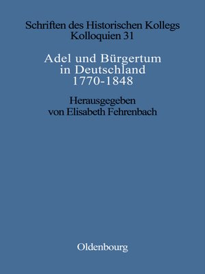cover image of Adel und Bürgertum in Deutschland 1770-1848